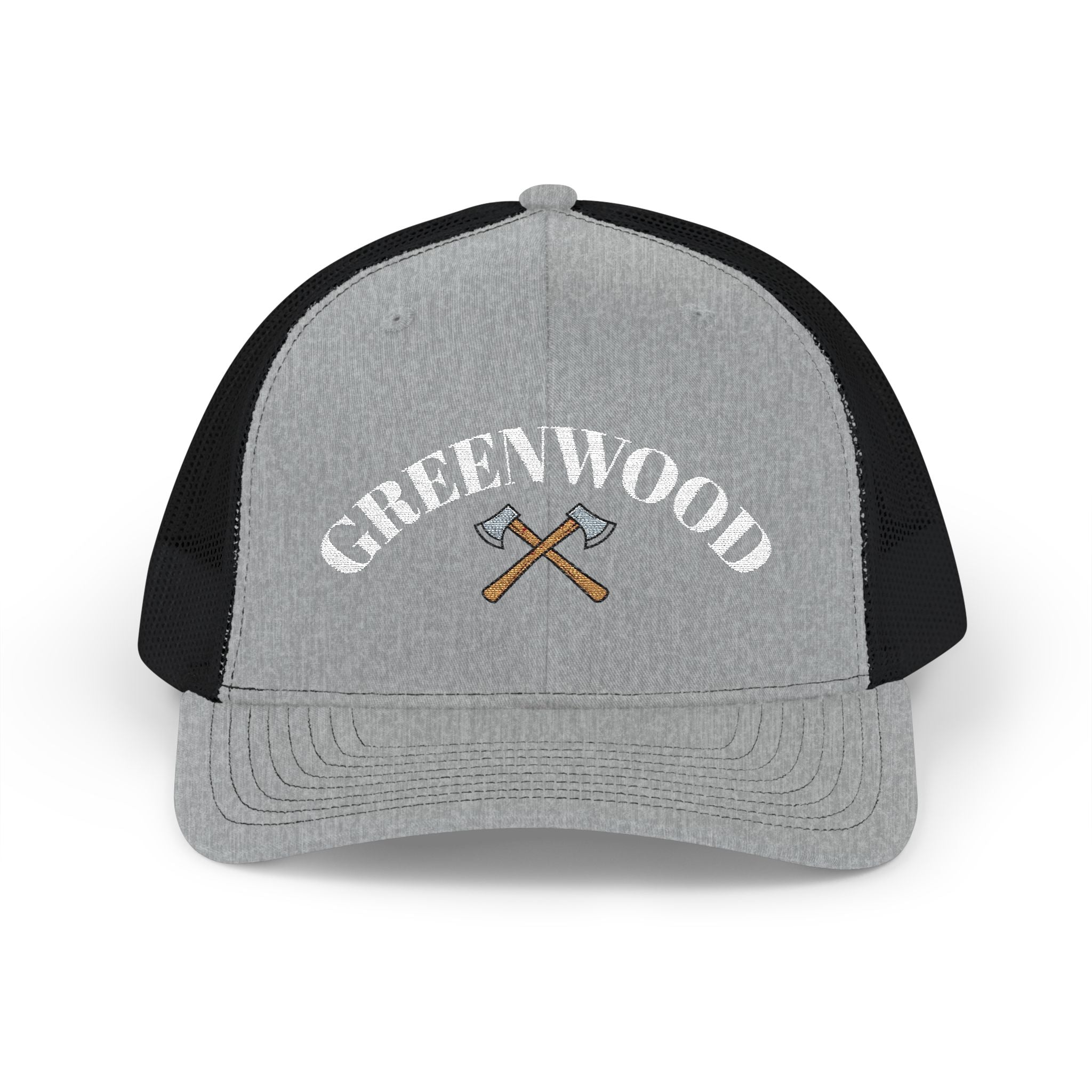 The Crossed Axe Greenwood Trucker Hat - Embroidered