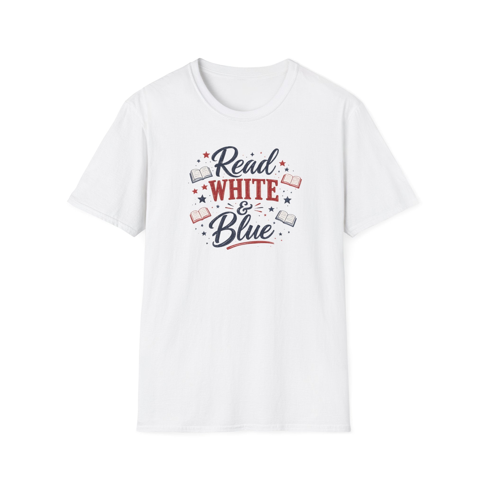 The Read, White & Blue Bookish Tee