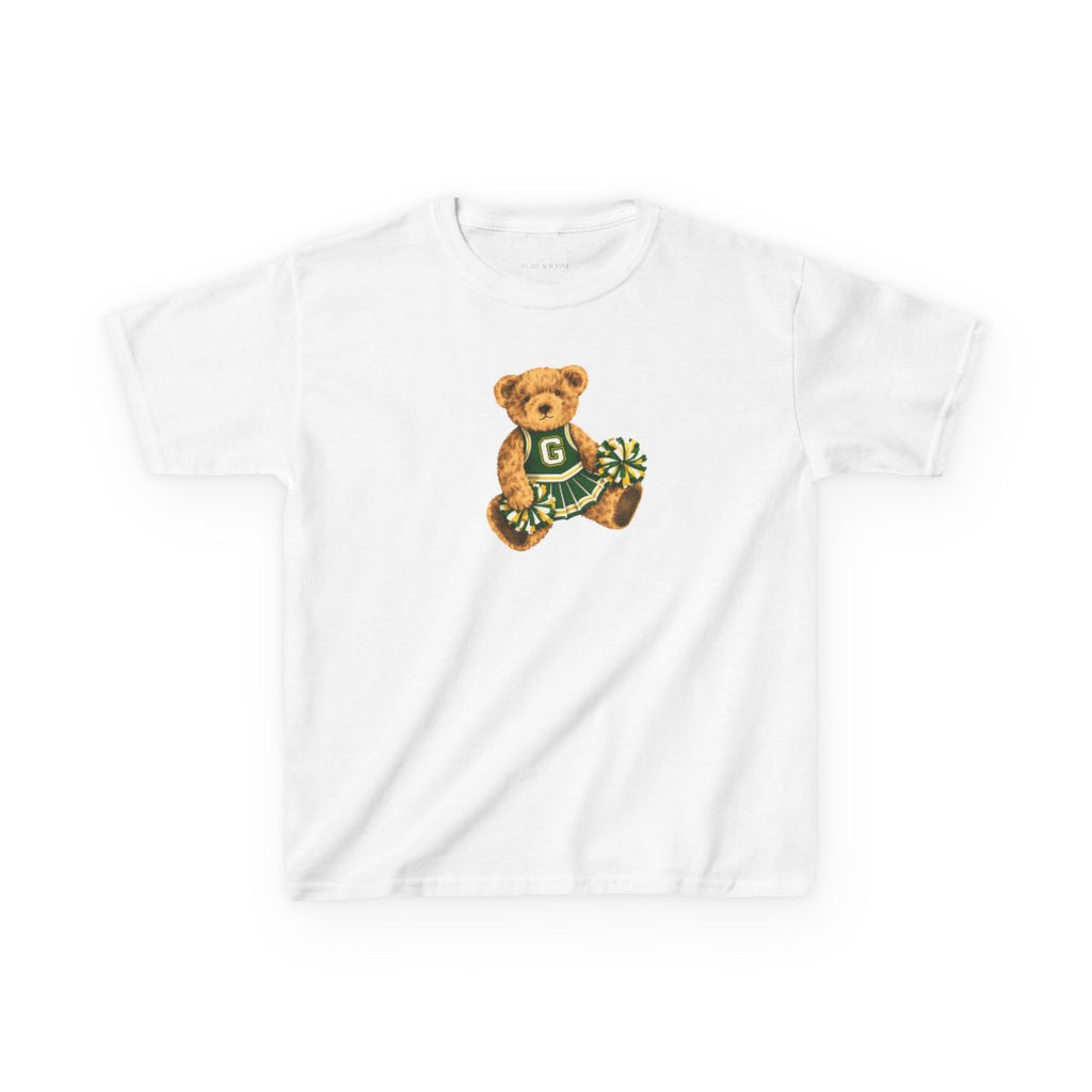 The Kids Cheer Teddy Tee W/ Back Design