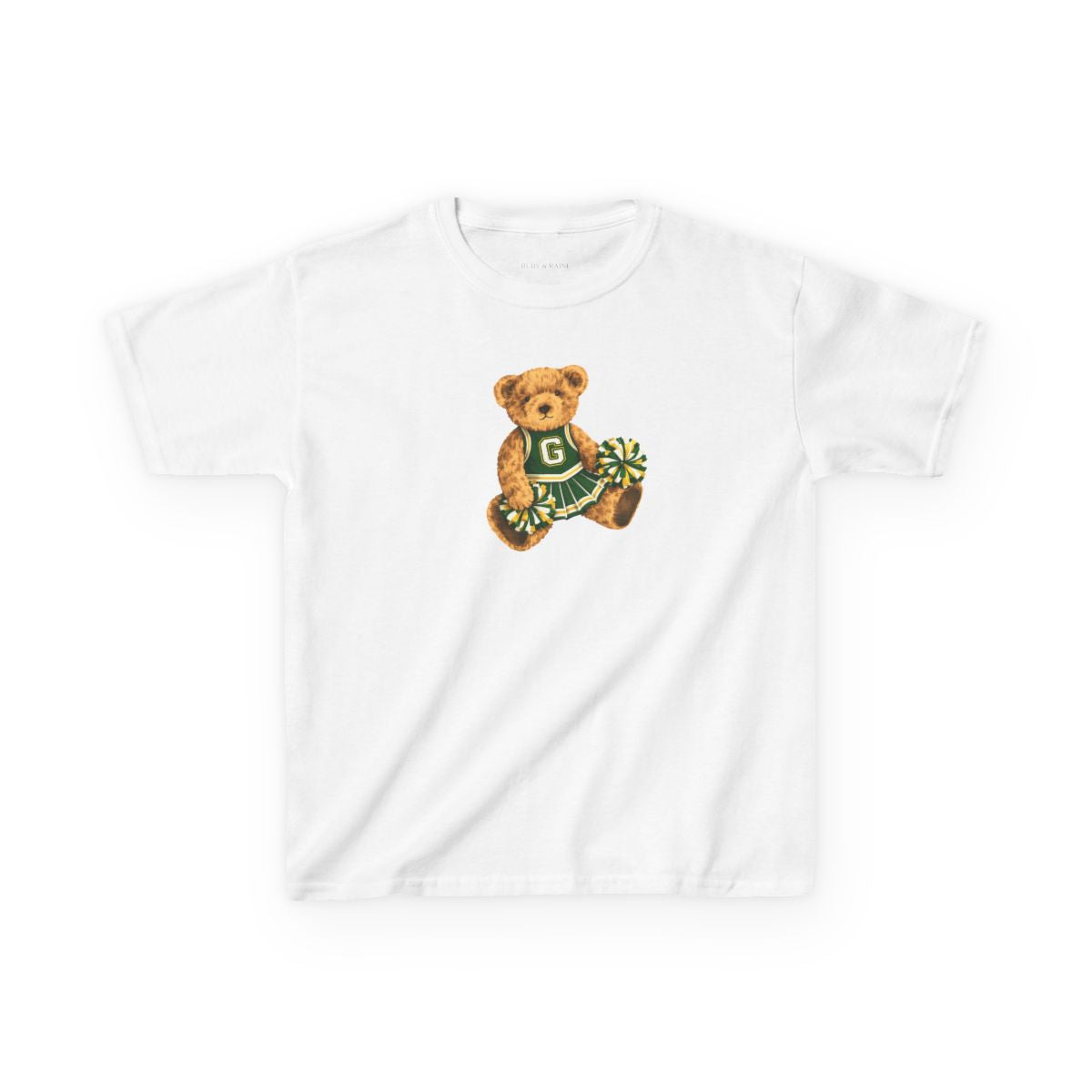 The Kids Cheer Teddy Tee W/ Back Design